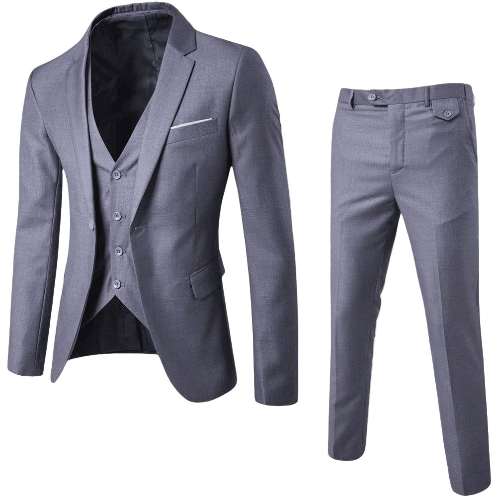 Franklin| Herren Dreiteiliger Slim-Fit-Hochzeitsanzug