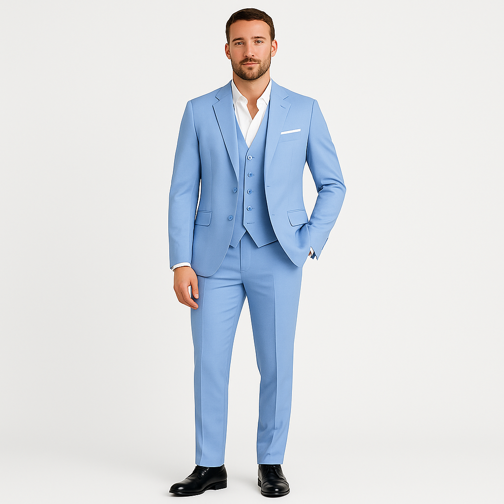 Franklin| Herren Dreiteiliger Slim-Fit-Hochzeitsanzug