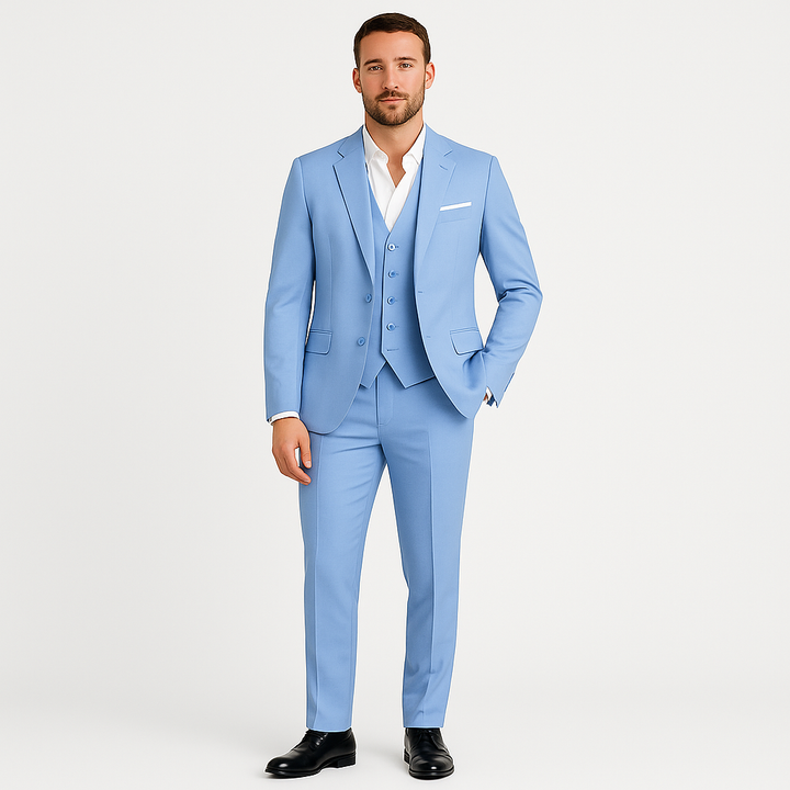 Franklin| Herren Dreiteiliger Slim-Fit-Hochzeitsanzug