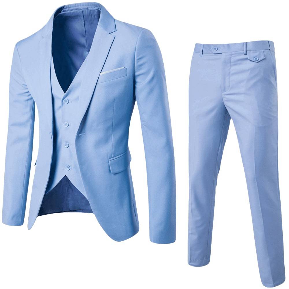 Franklin| Herren Dreiteiliger Slim-Fit-Hochzeitsanzug