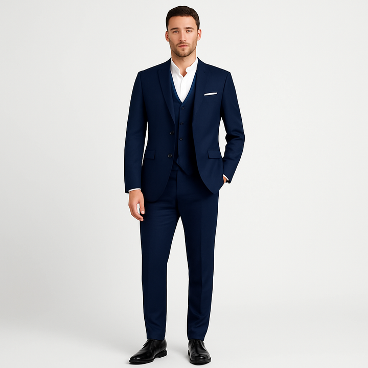 Franklin| Herren Dreiteiliger Slim-Fit-Hochzeitsanzug
