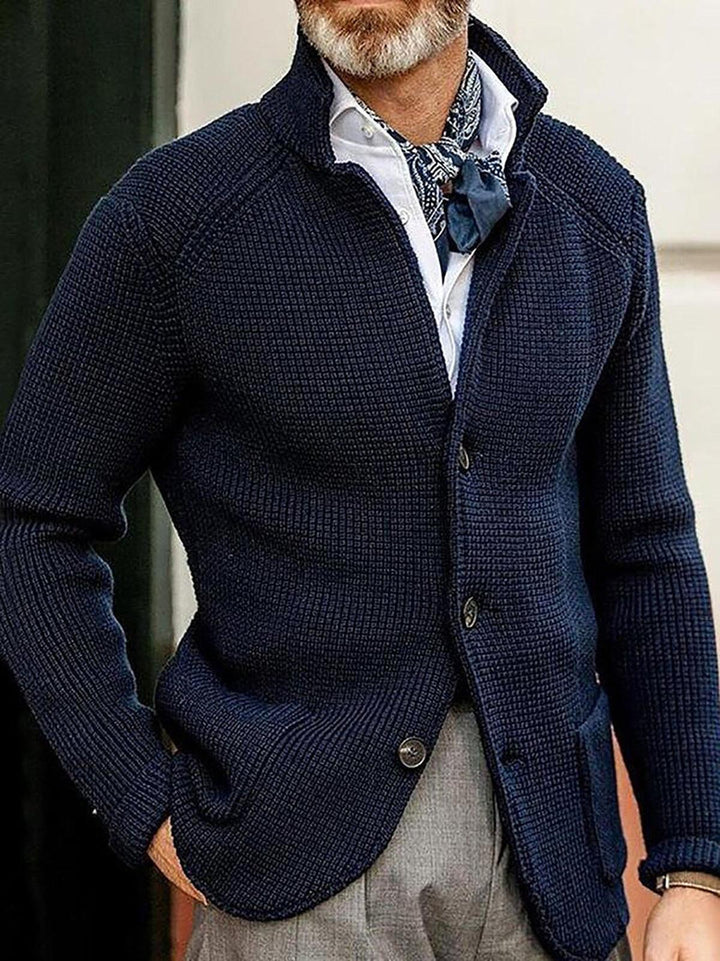 Gregory| Herren Freizeitcardigan mit Knöpfen und Struktur