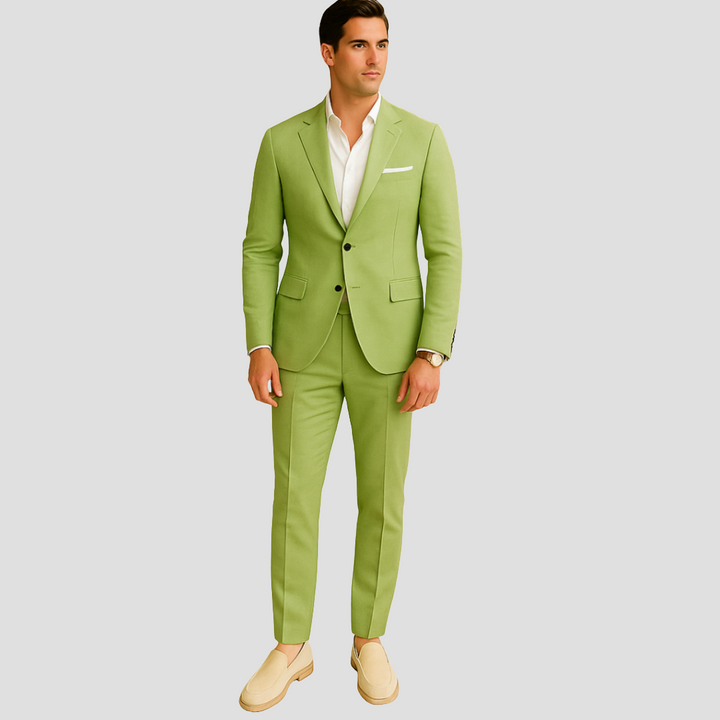 Jonah | Herren Slim Fit hellbeiges Casual Hochzeitsanzug