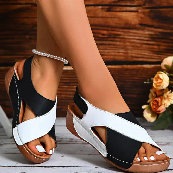 Bailey | Damen Orthopädische Kreuzriemen Sandalen
