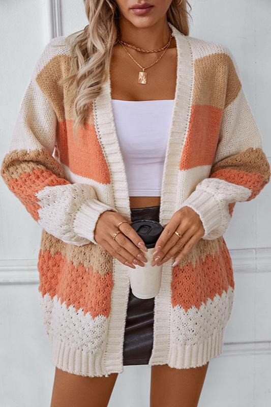 Gebreide™ Gestreepte Cardigan | Acryl | Kleurrijk en Gezellig
