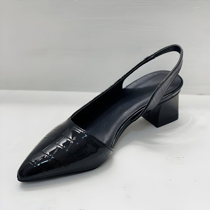 Willow | Dames Puntige Neus Slingback Lage Hak Pumps