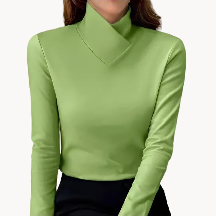 Veerle™ Elegantes Top mit asymmetrischem Kragen
