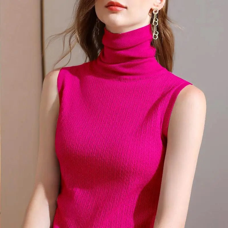 Diede™ Elegantes Ärmelloses Rollkragen-Top
