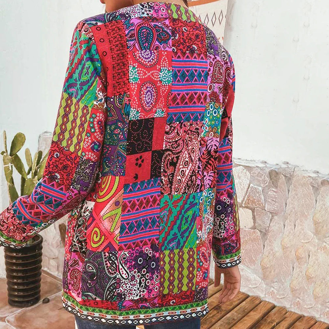 Grace™ Damen Boho Patchwork Jacke