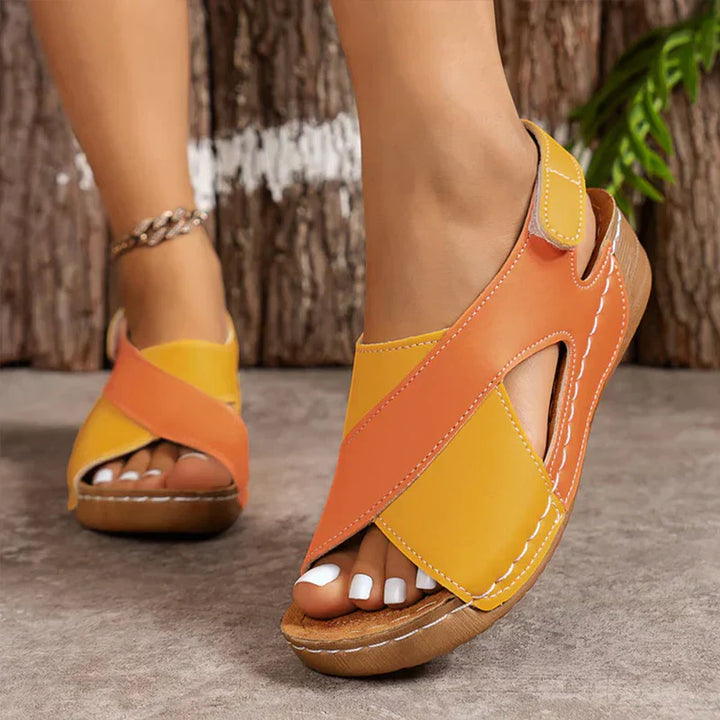 Bailey | Damen Orthopädische Kreuzriemen Sandalen