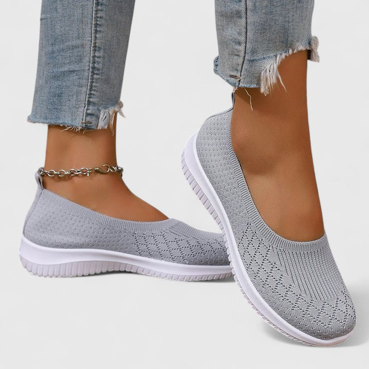 Giselle | Damen Leichte Slip-On Gestrickte Ballerinas
