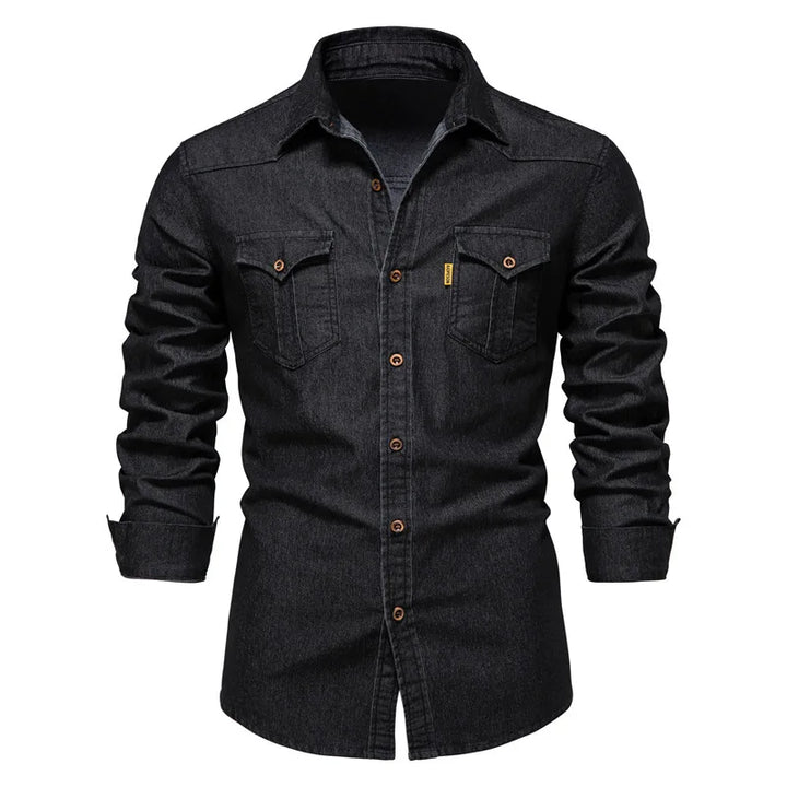 Oscar | Heren Denim Overhemd met Knopen