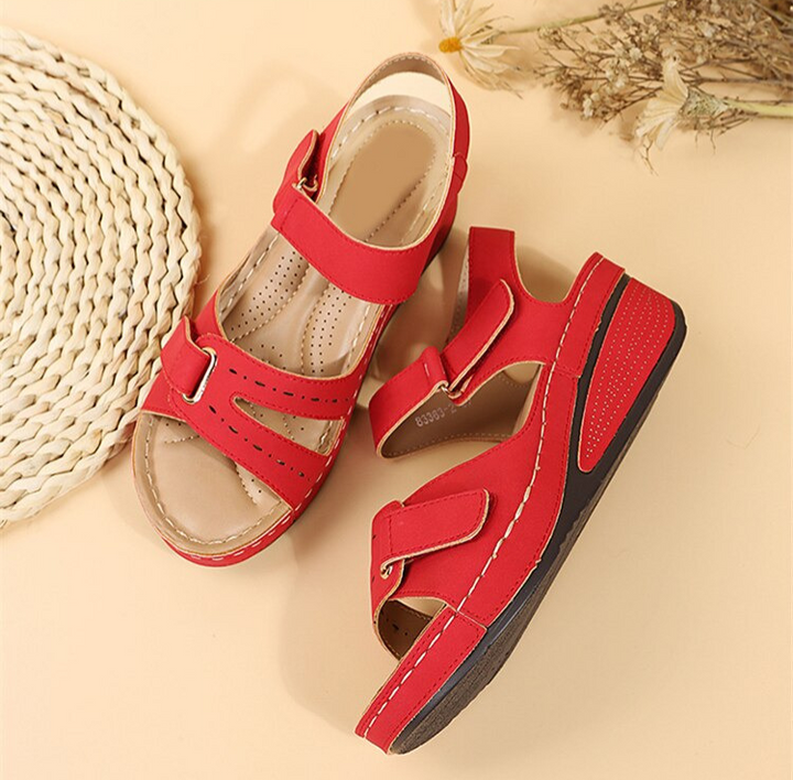 Samantha | Damen Orthopädische Riemen Plateau Sandalen