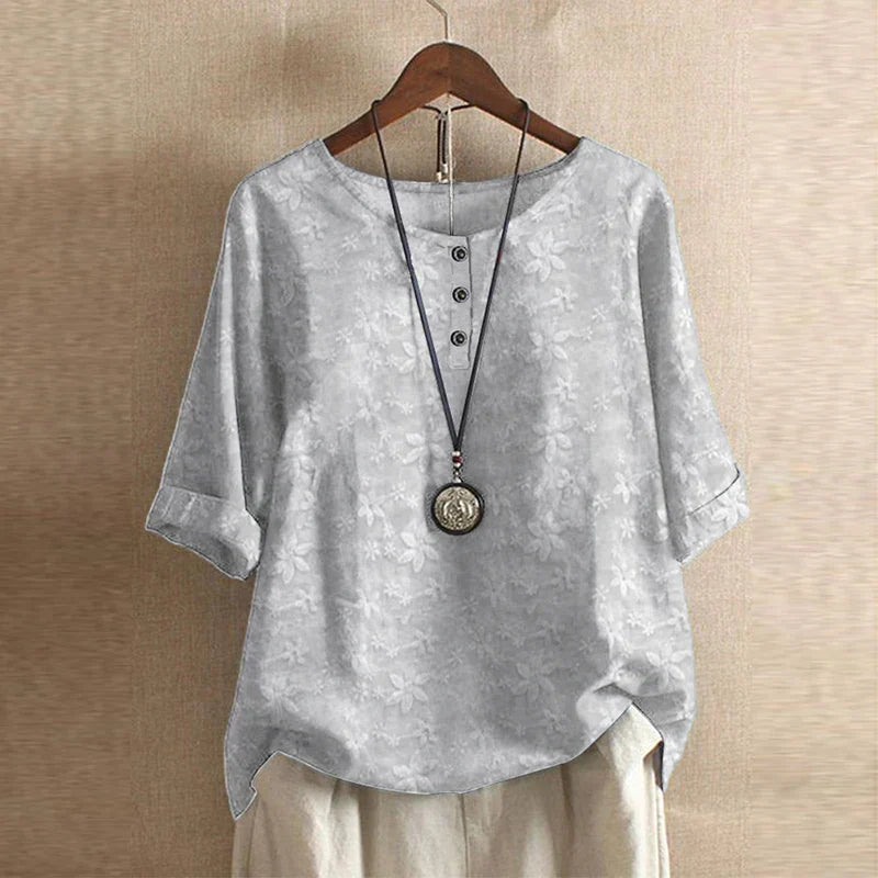 Ruby | Damen Blumenprint Rundhals Top