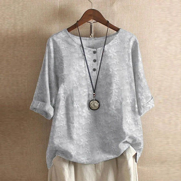 Ruby | Damen Blumenprint Rundhals Top