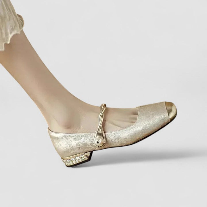 Hailey | Damen Banddetail Schuhe mit niedrigem Absatz