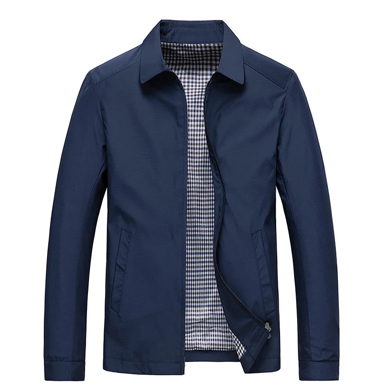 William | Heren Minimalistisch Rits Voorzijde Casual Jas