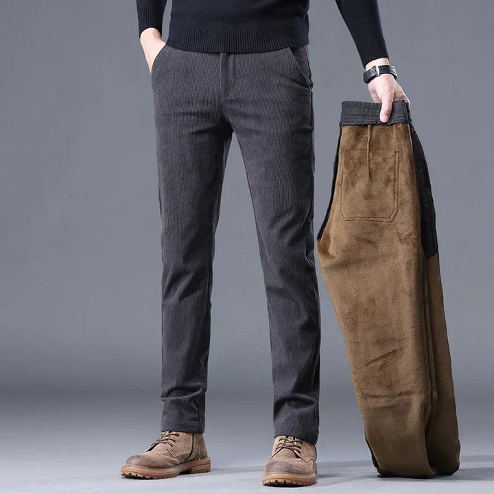 Elias | Herren Thermische Fleece-Hose mit geradem Bein