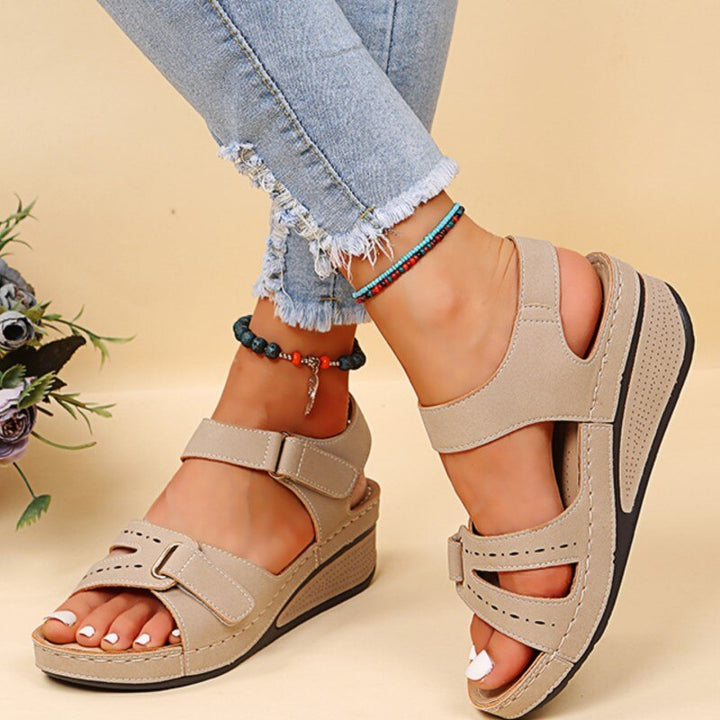 Samantha | Damen Orthopädische Riemen Plateau Sandalen