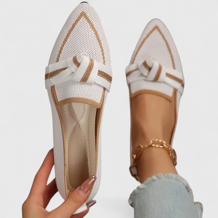 Grace | Damen Orthopädische spitze Loafers mit Knopf