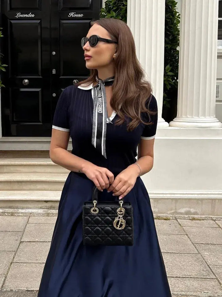 Laura | Stijlvol Strik Poloshirt met Kraag in Slim Fit