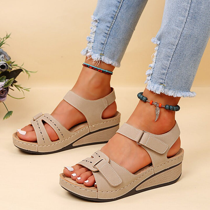 Samantha | Damen Orthopädische Riemen Plateau Sandalen