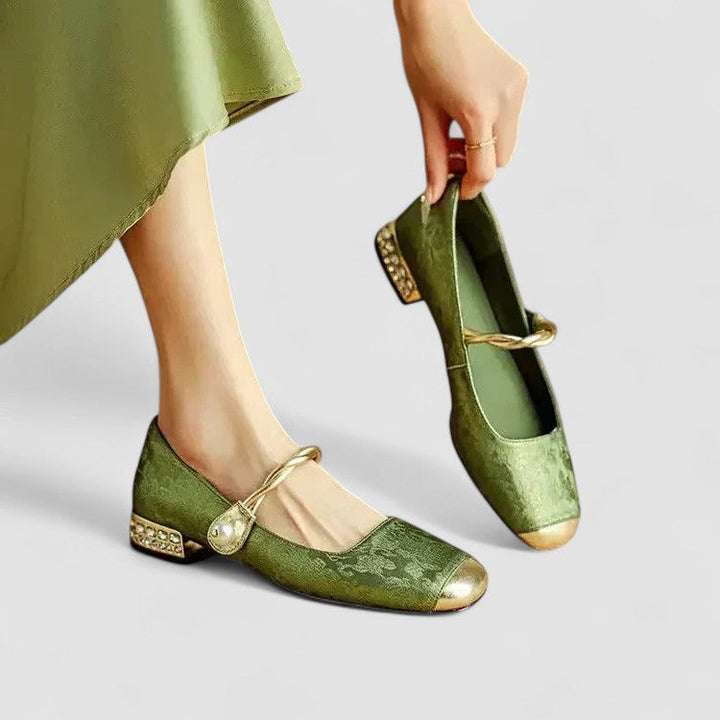 Hailey | Damen Banddetail Schuhe mit niedrigem Absatz