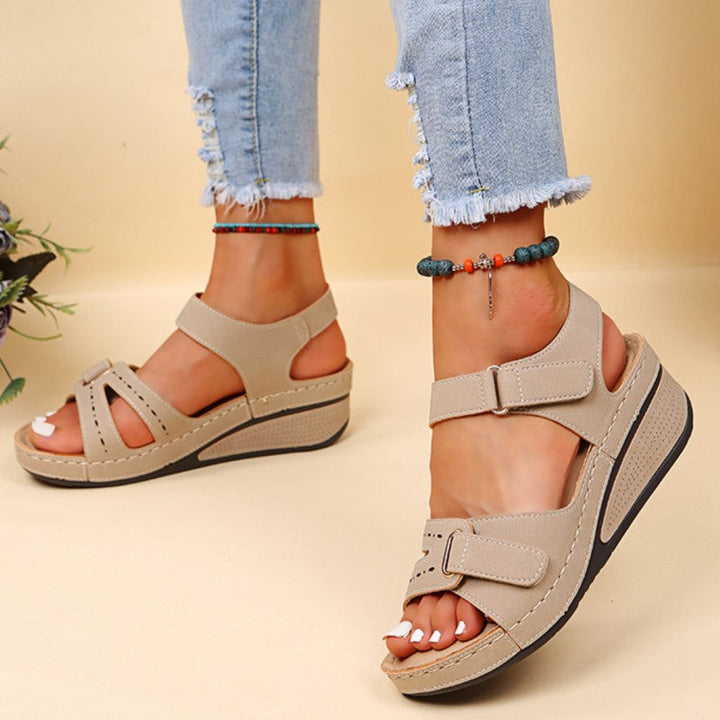 Samantha | Damen Orthopädische Riemen Plateau Sandalen