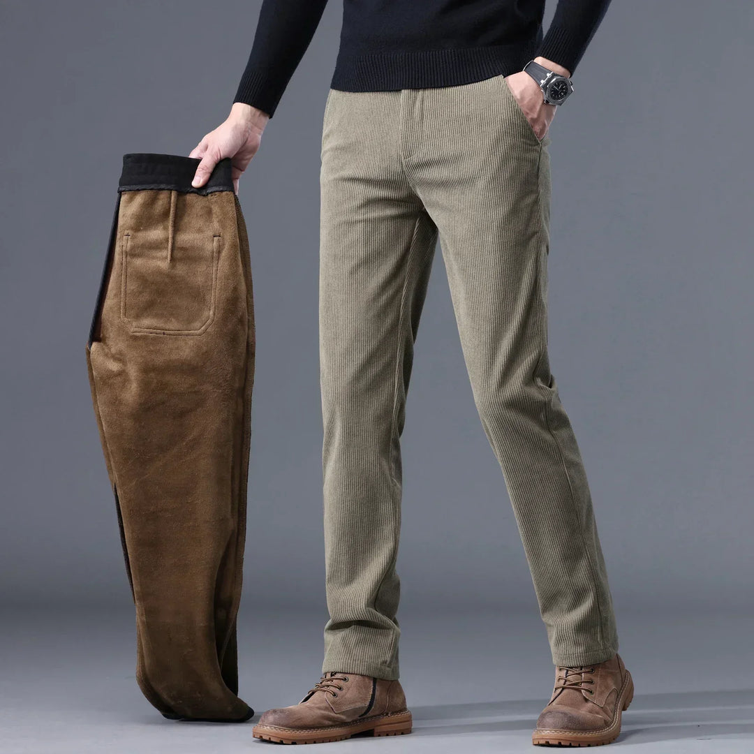 Elias | Herren Thermische Fleece-Hose mit geradem Bein