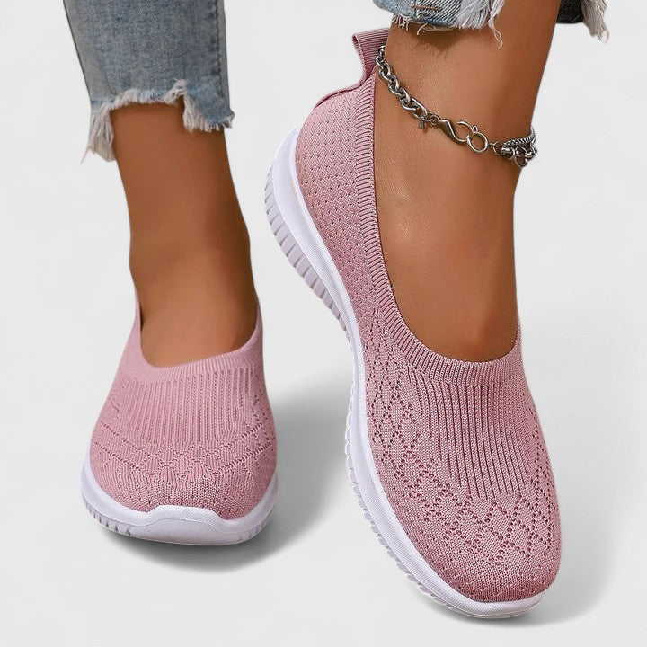 Giselle | Damen Leichte Slip-On Gestrickte Ballerinas