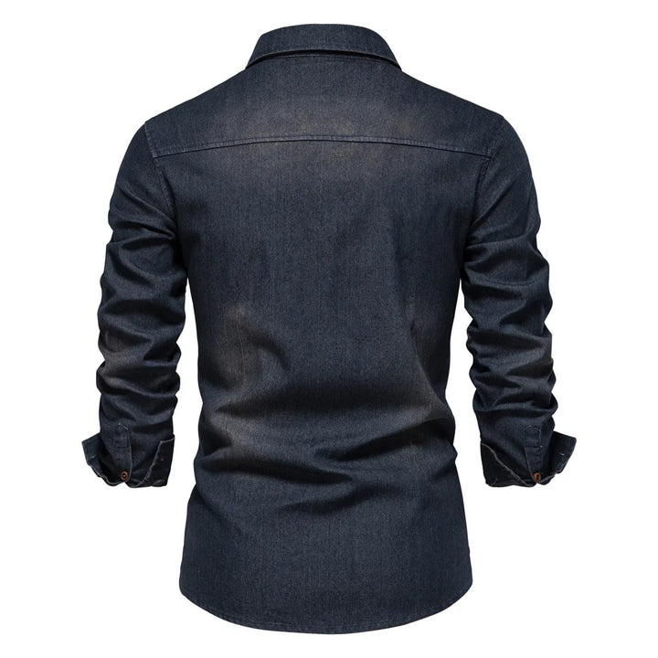 Oscar | Heren Denim Overhemd met Knopen