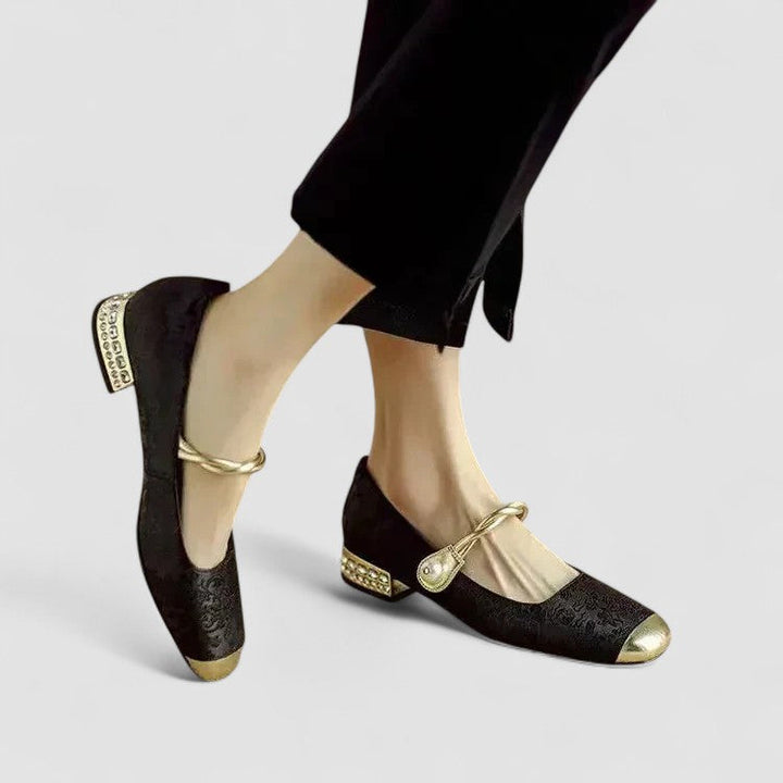 Hailey | Damen Banddetail Schuhe mit niedrigem Absatz