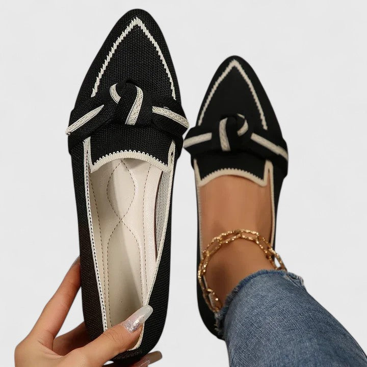 Grace | Damen Orthopädische spitze Loafers mit Knopf