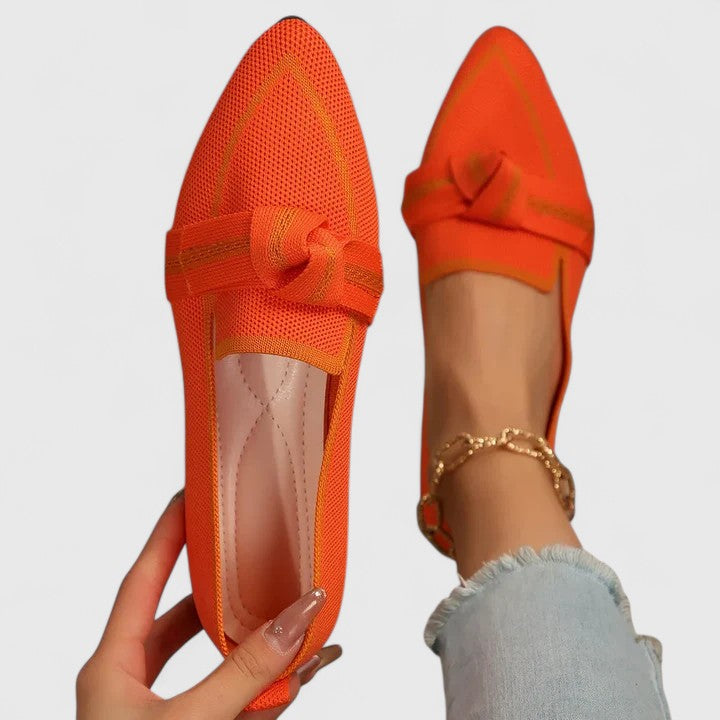 Grace | Damen Orthopädische spitze Loafers mit Knopf