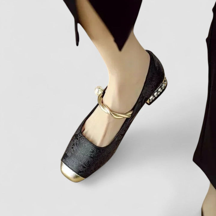 Hailey | Damen Banddetail Schuhe mit niedrigem Absatz