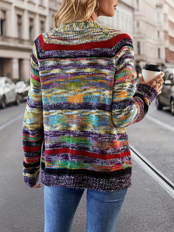 Meerkleurige™ Gebreide Cardigan | Acryl | Gezellig en Stijlvol