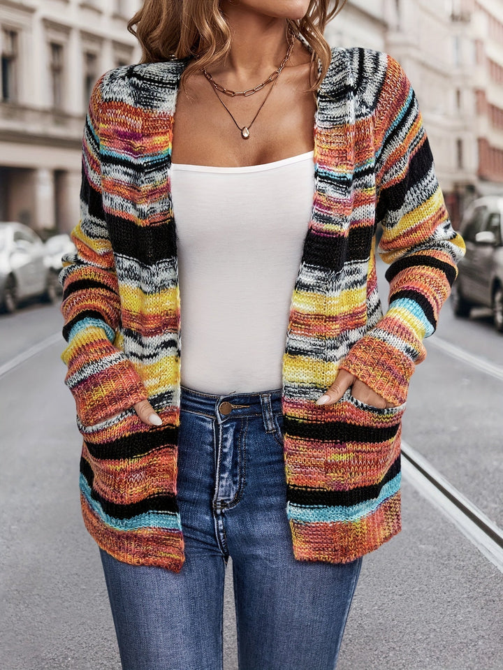 Meerkleurige™ Gebreide Cardigan | Acryl | Gezellig en Stijlvol