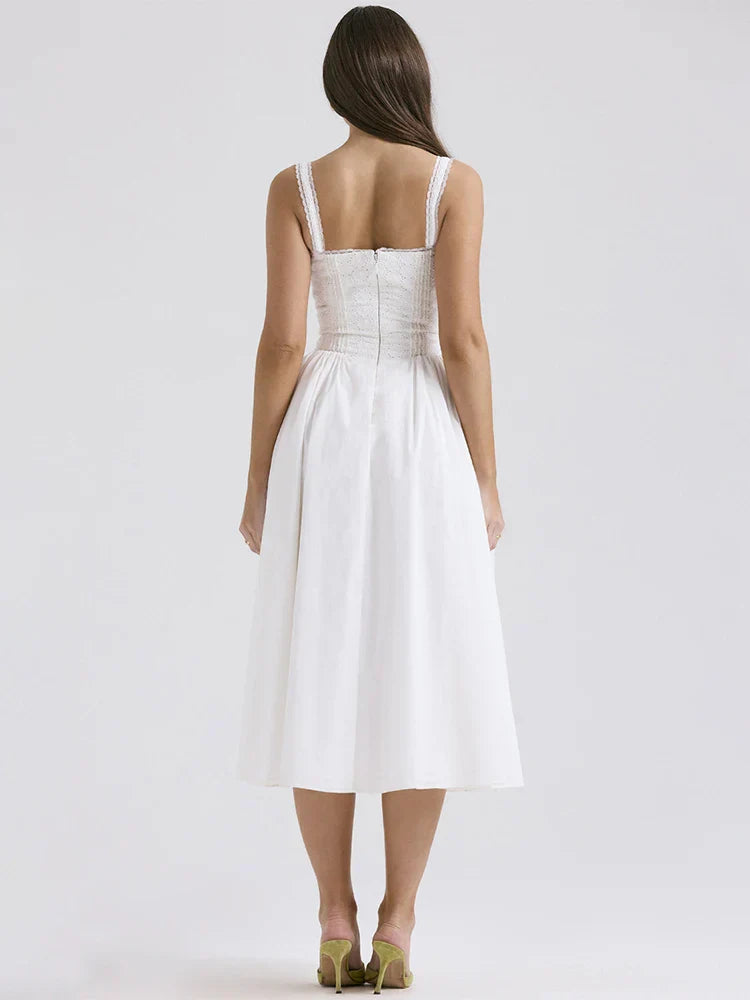 Elena | Luftiges Leinen-Sommerkleid mit romantischen Details