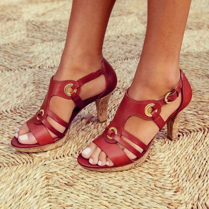 Naomi | Dames Vintage Bandjes Hakken Sandalen