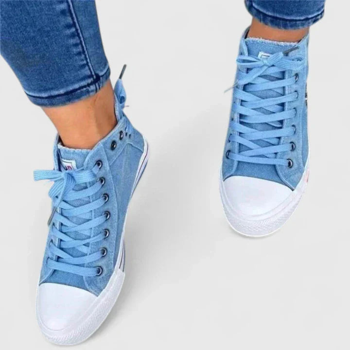 Addison | Dames Denim Hoge Sneakers