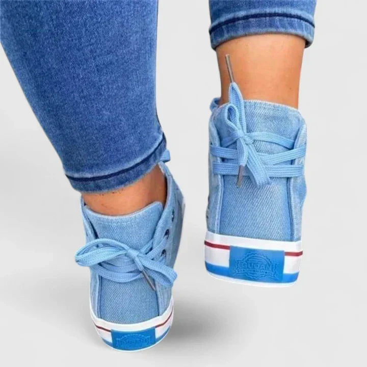 Addison | Dames Denim Hoge Sneakers