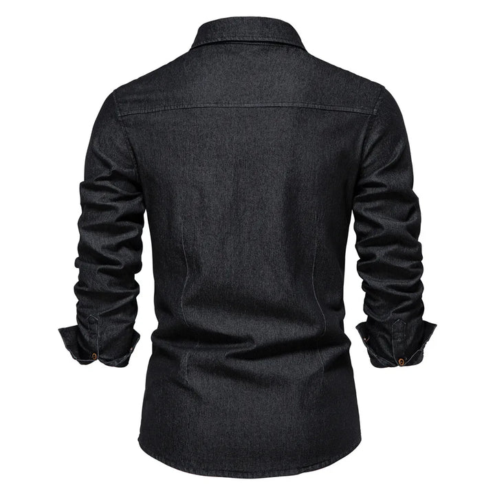 Oscar | Heren Denim Overhemd met Knopen