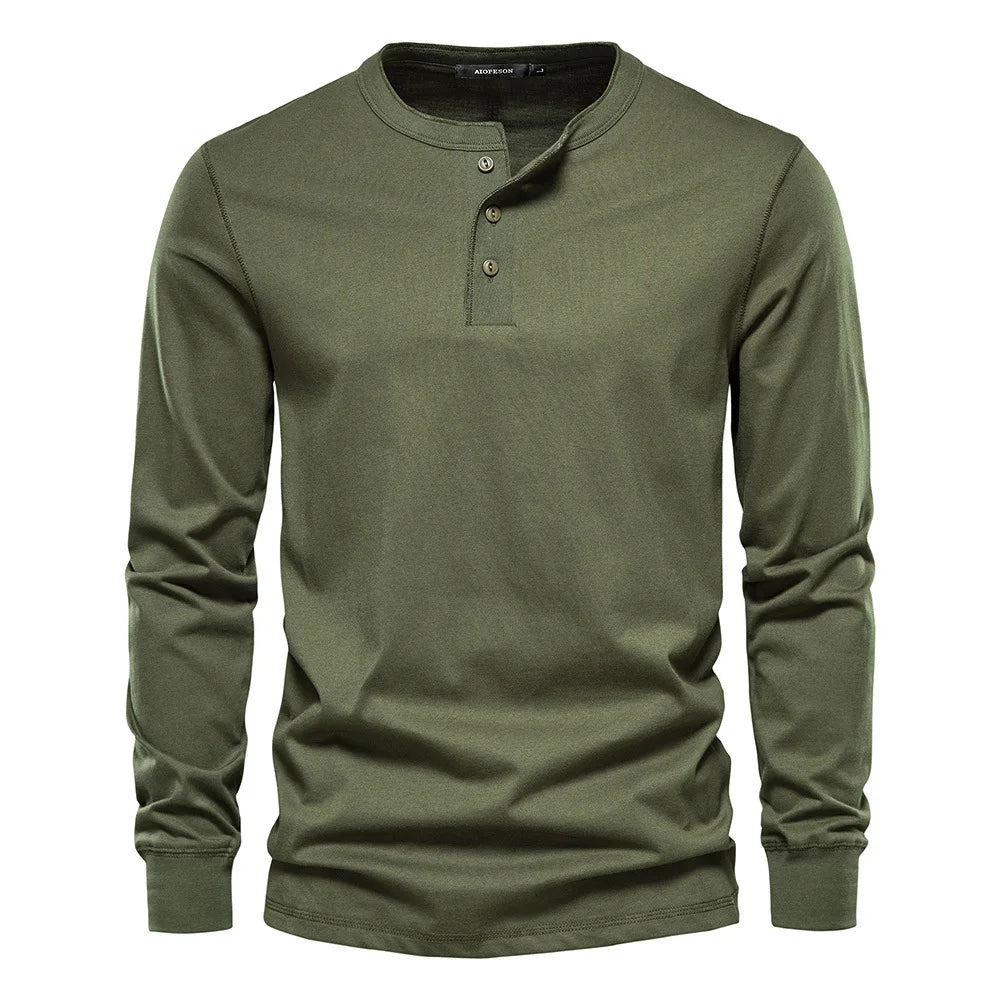 Brandon | Heren Lange Mouwen Shirt met Knopen