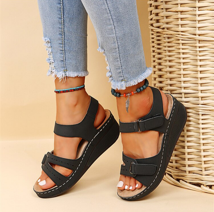Samantha | Damen Orthopädische Riemen Plateau Sandalen