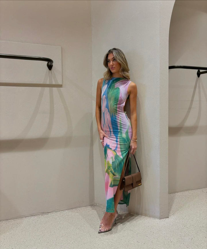 Hannelore | Sinnliches Maxikleid mit verführerischem Rückenausschnitt