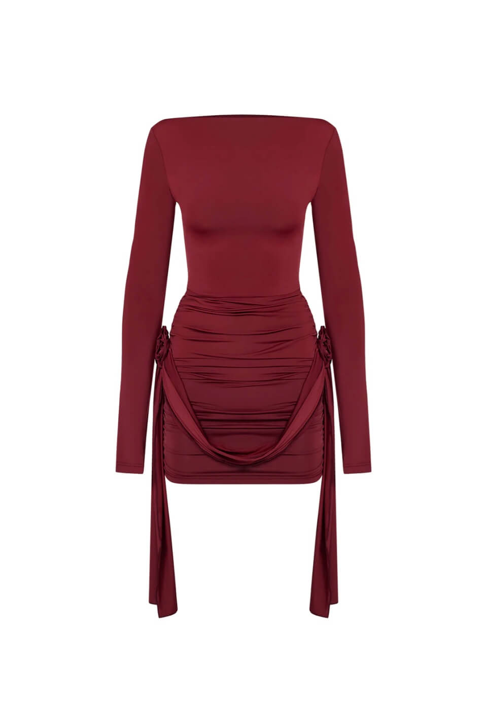 Gloria | Bodycon Mini-Kleid mit langen Ärmeln und Rüschen