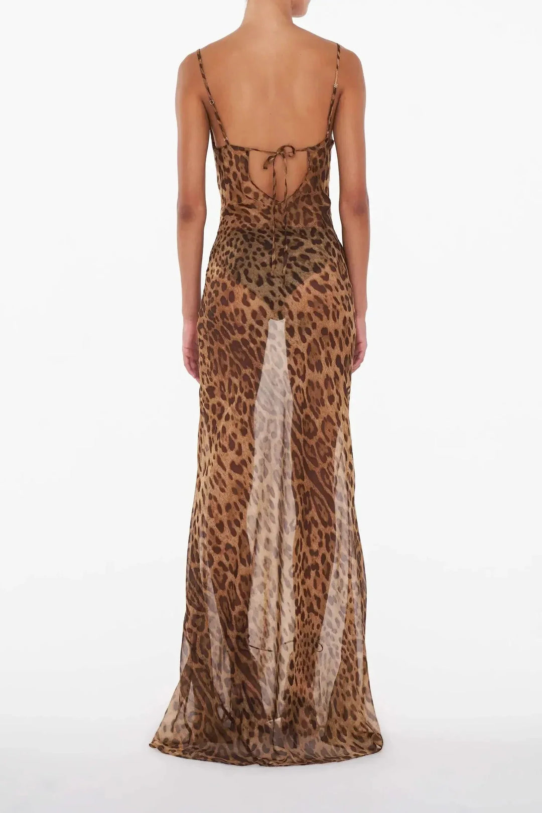 Theresia | Doorzichtige Leopard-Maxijurk – Wild & Verleidelijk