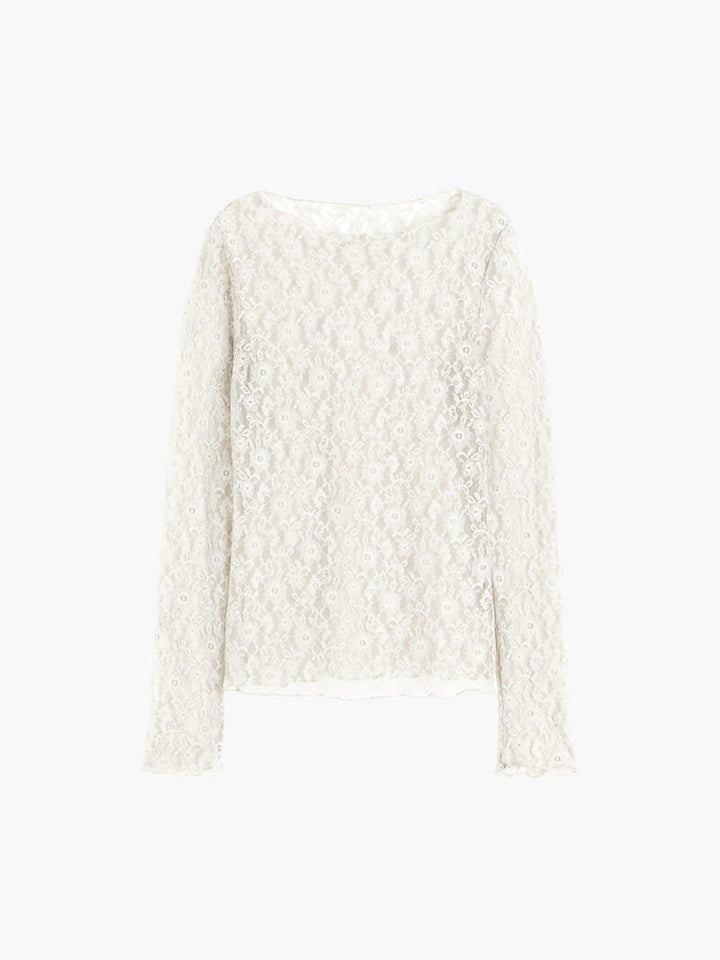 Selina | Lange Mouw Kant Top