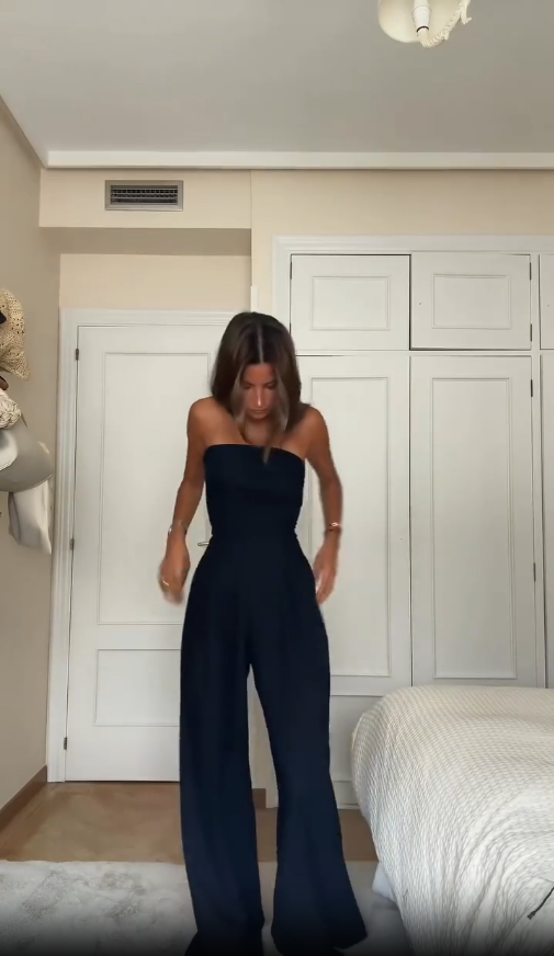 Amara™ Elegante strapless jumpsuit