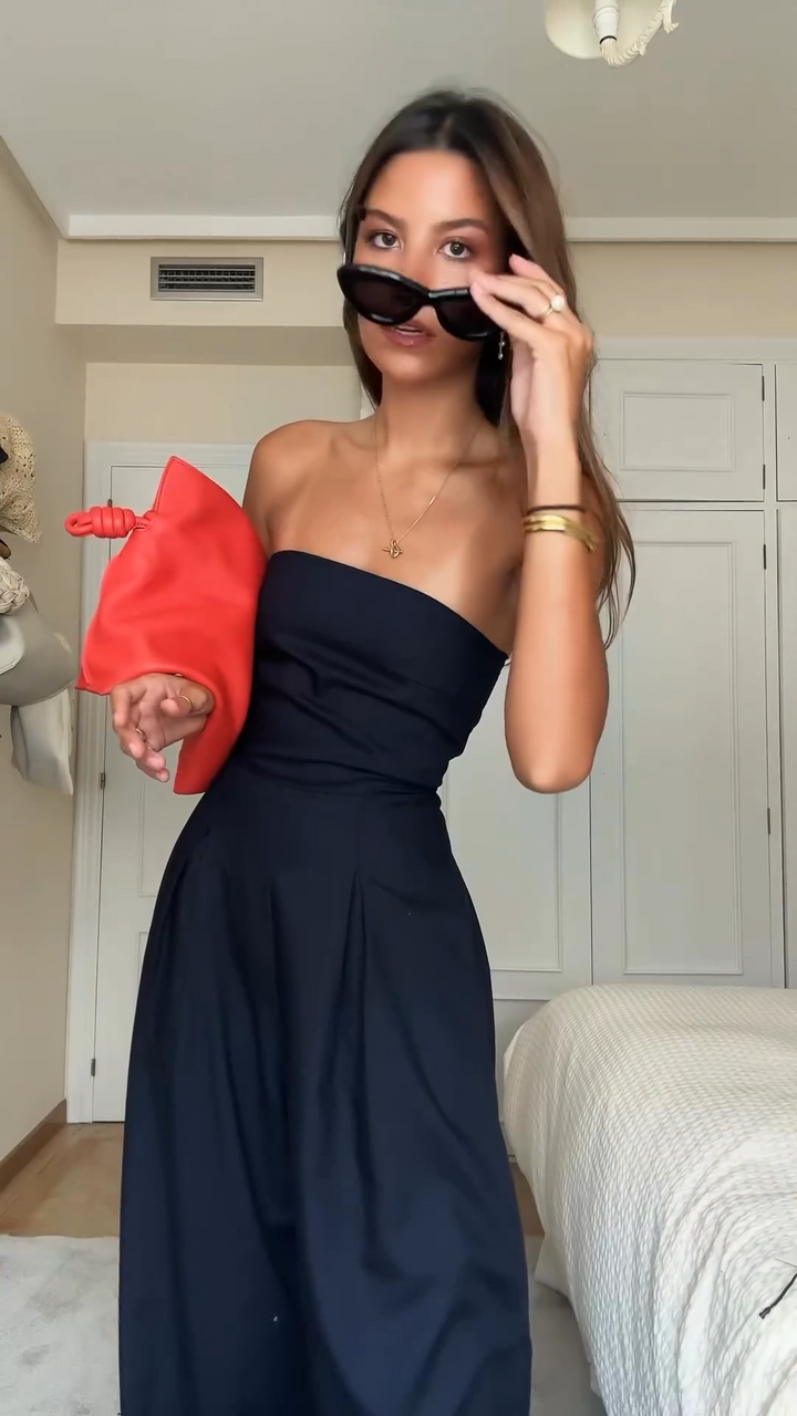 Amara™ Elegante strapless jumpsuit